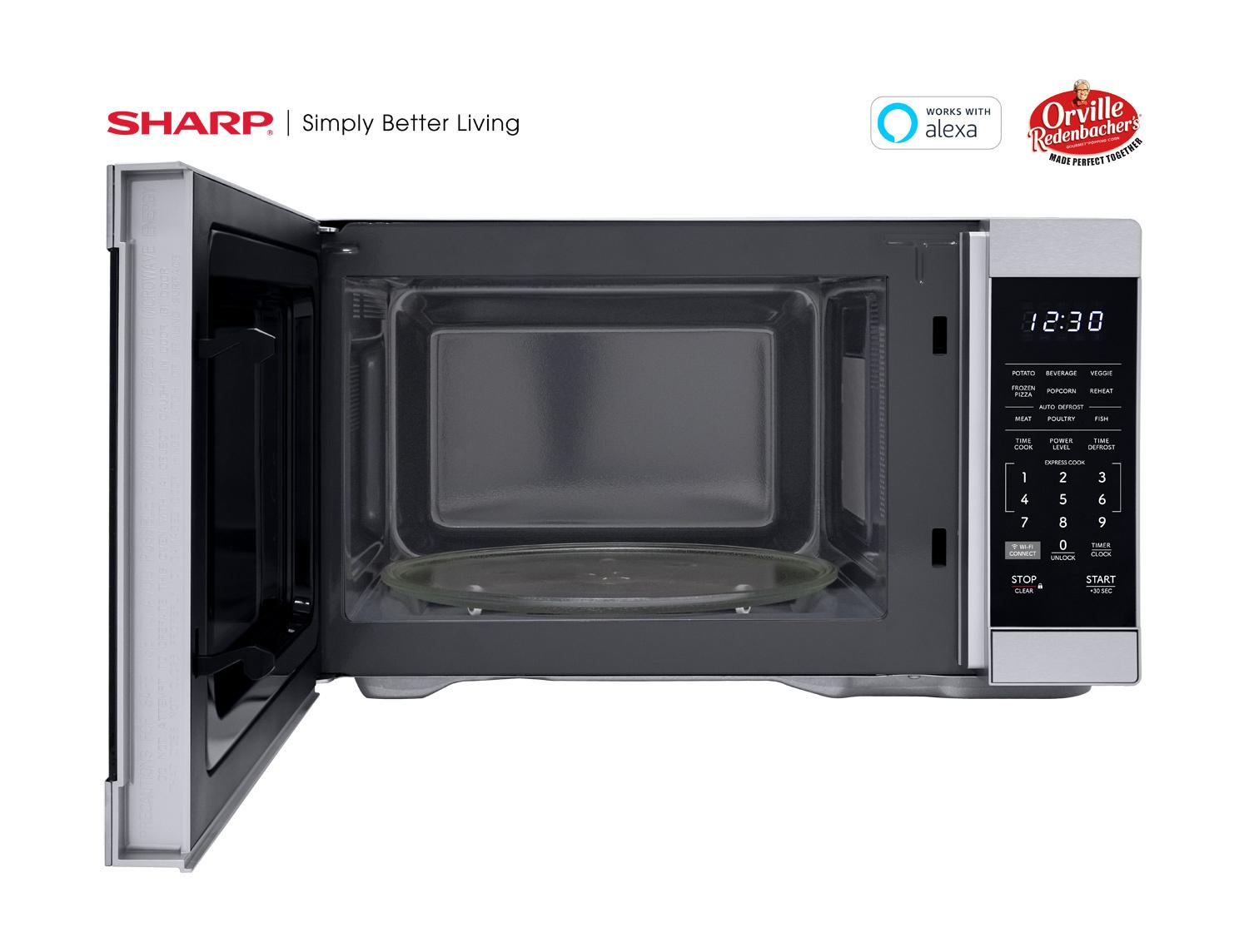 SMC1169KS Sharp 1.1 cu. ft. 1000W Smart Stainless Steel Countertop Microwave Oven