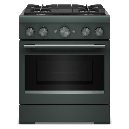 Kitchenaid KFDS930SJP 30-Inch 4 Burner Commercial-Style Dual Fuel Range with No Preheat Air Fry Mode