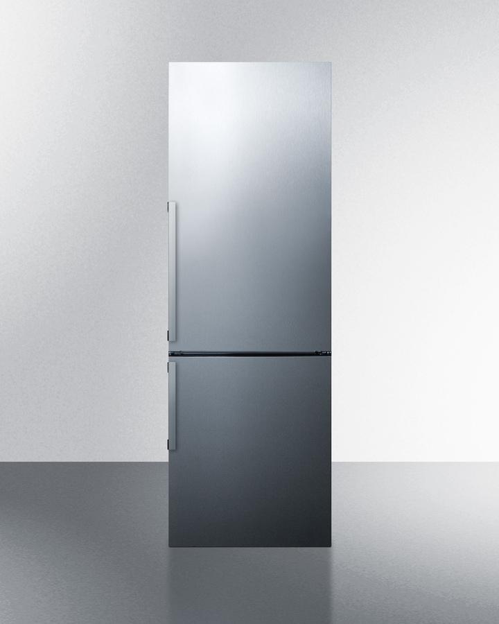 Summit 24" Wide Bottom Freezer Refrigerator With Icemaker