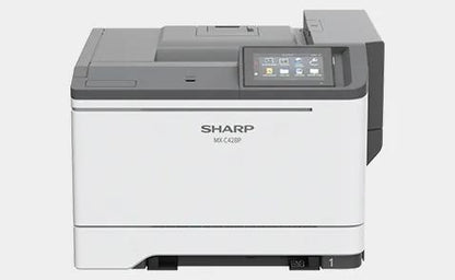 Sharp MXC428P MX-C428P Desktop color document system Prints up to 42 pages per minute Maximum paper capacity of 2,001 sheets Exceptional Image Quality with 1,200 x 1,200 dpi print resolution