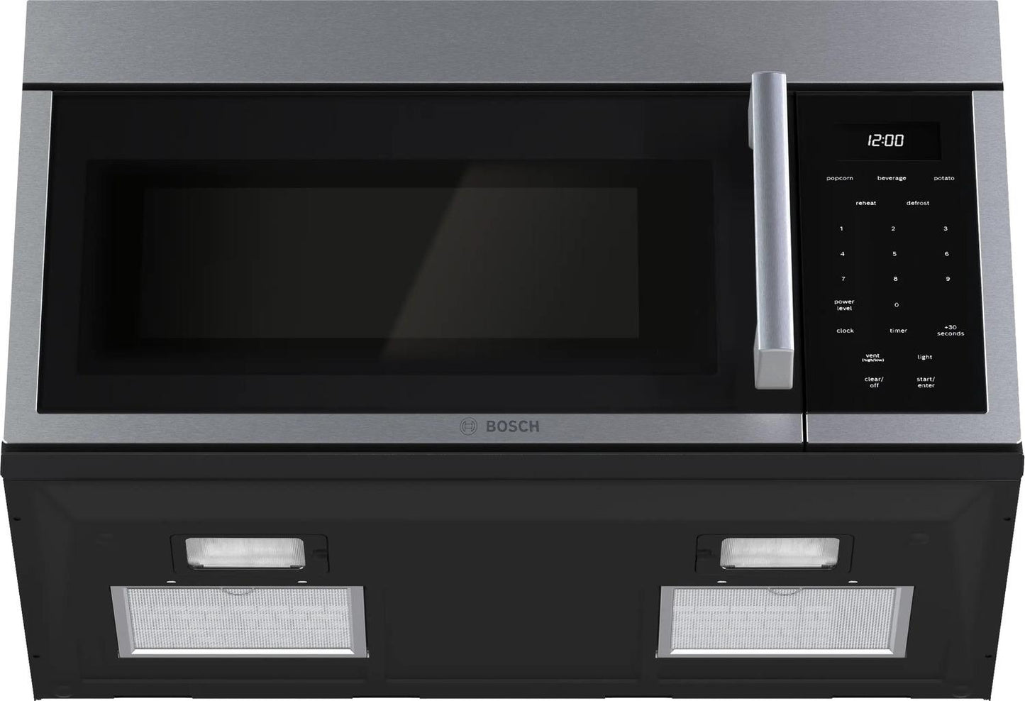 Bosch HMV3055U 300 Series, Over-The-Range Microwave, 30'', Door Hinge: left, Stainless steel