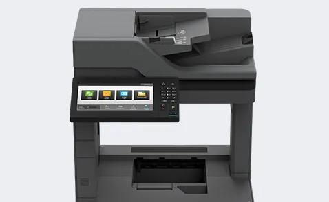 Sharp MXB557F MX-B557F Monochrome Desktop Multifunction Printer Prints up to 55 pages per minute , copy, scan, fax Maximum paper capacity of 3300 sheets 1200 x 1200 dpi printing delivers clear, crisp images and text