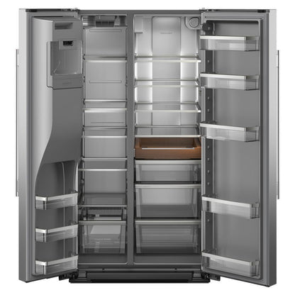 Kitchenaid KRSC536RPS 20.8 Cu. Ft. Counter-Depth Side-by-Side Refrigerator with Exterior Ice and Water Dispenser in PrintShield™ Finish