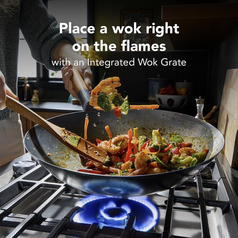 KCGK736SJP KitchenAid® 36 in. Gas Cooktop with 5 Burners and Integrated Wok Grate