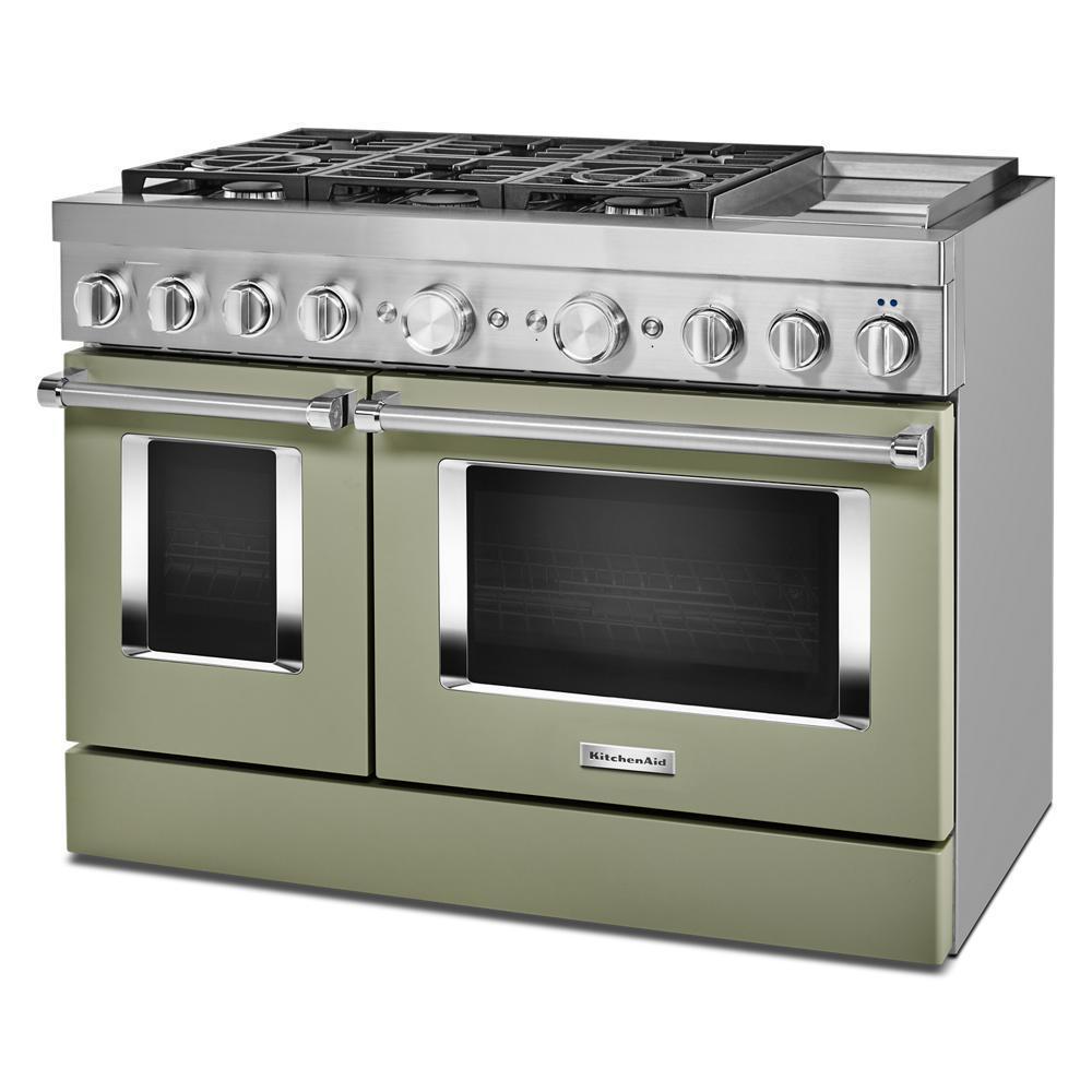 KFDC558JAV KitchenAid® 48'' Smart Commercial-Style Dual Fuel Range with Griddle