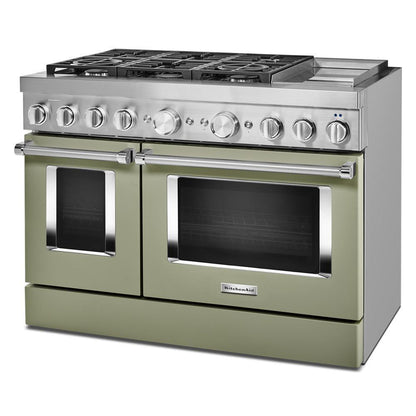 KFDC558JAV KitchenAid® 48'' Smart Commercial-Style Dual Fuel Range with Griddle