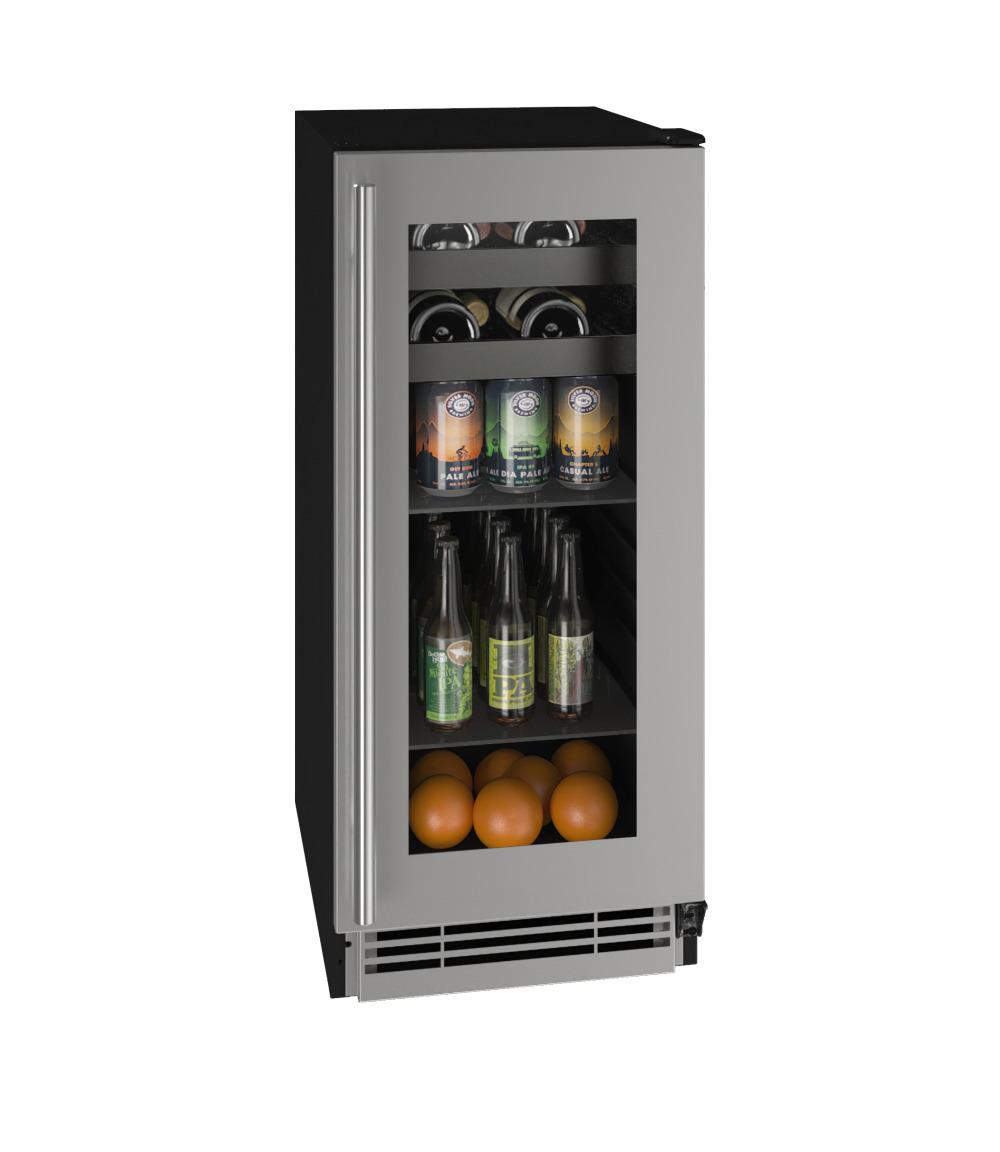 U-Line 15" Beverage Center With Stainless Frame Finish (115 V/60 Hz Volts /60 Hz Hz)