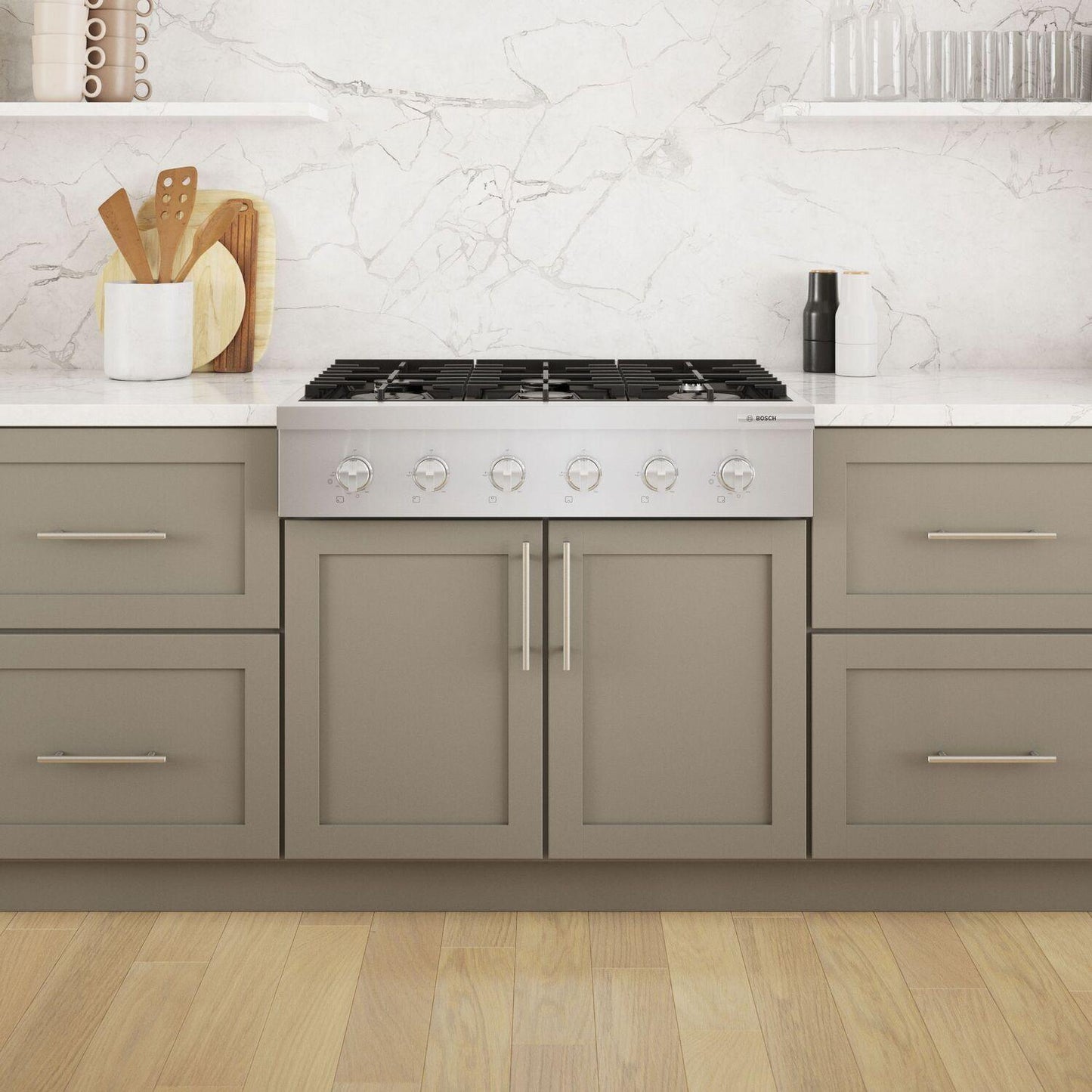 Bosch RGM8658UC 800 Series, Professional Rangetop, 36 ", Stainless steel