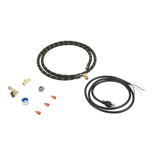 Maytag 8212488RC Dishwasher Water Line Installation Kit with 6' braided hose, 3/8" compression fitting, washers, and 5' 3-prong cord