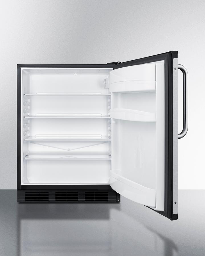 Summit FF6BK7BZADA 24" Wide All-refrigerator, ADA Height