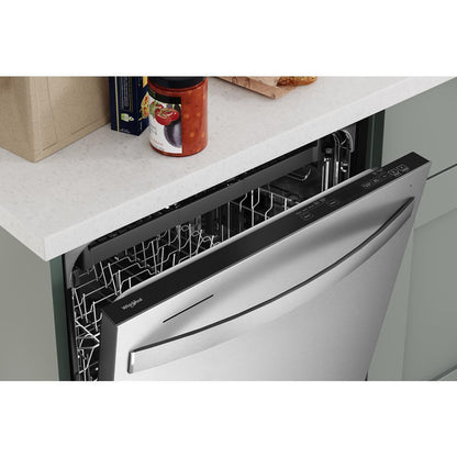 Whirlpool WDPS7024RZ Eco Series Quiet Dishwasher with a washing 3rd Rack & Water Repellent Silverware Basket