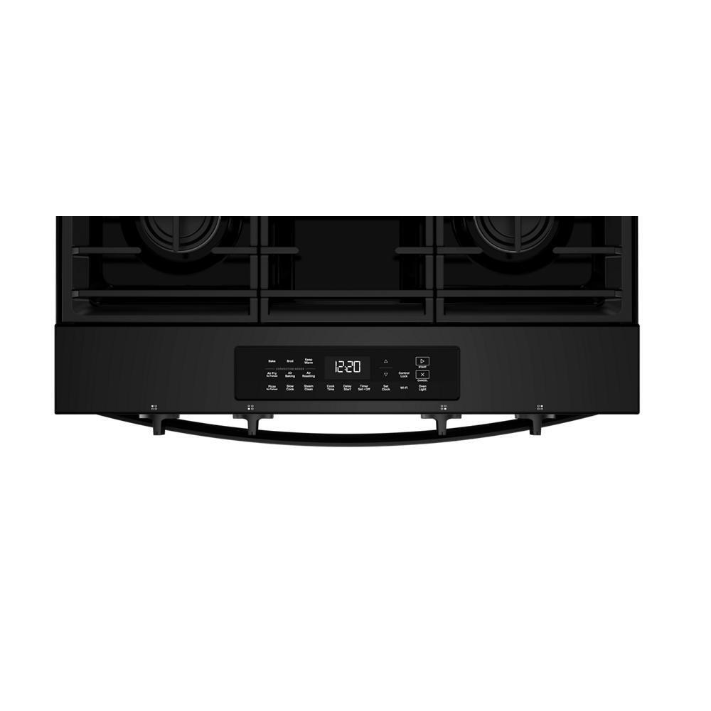 Whirlpool WSGS4530TB 30-inch Gas Smart Range with Air Cooking Technology and Steam Clean