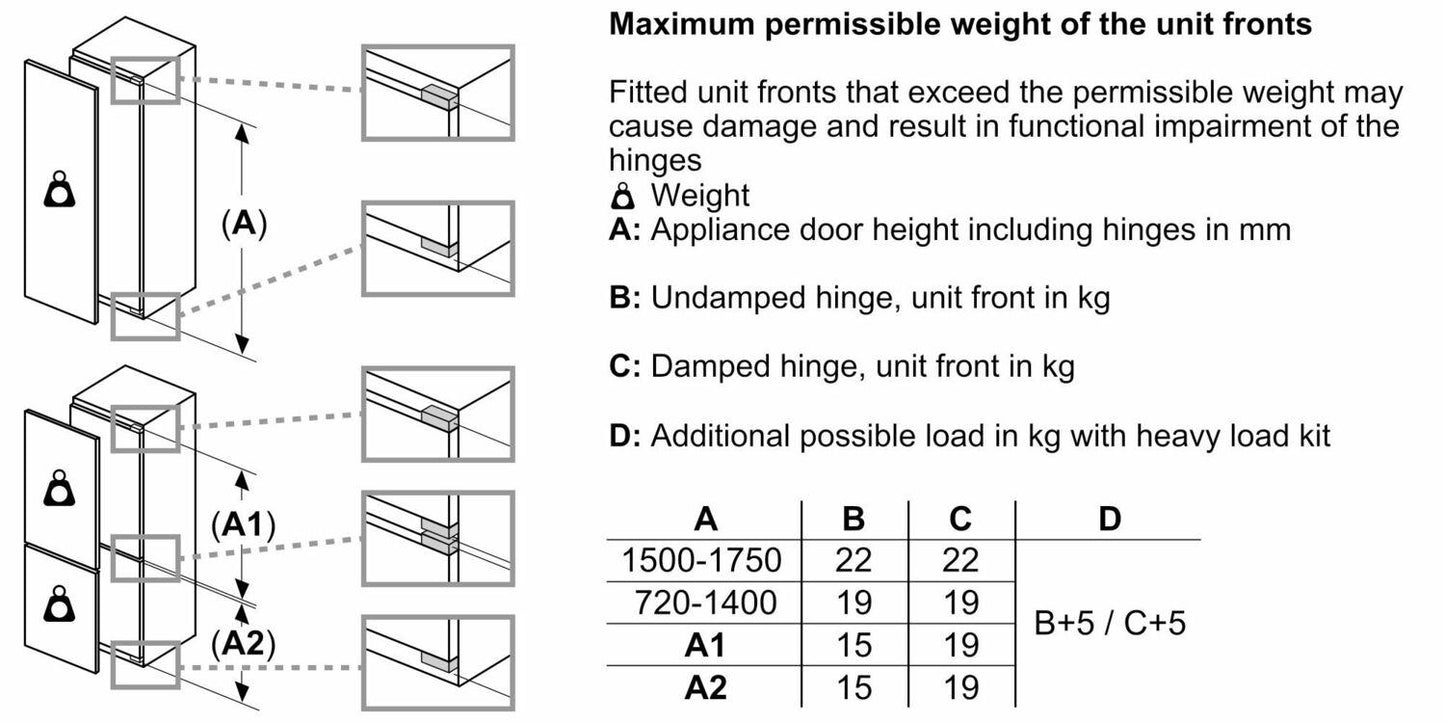 Bosch B09IB91NSP 800 Series, built-in fridge-freezer with freezer at bottom, soft close flat hinge