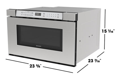SMD2430MS Sharp 24 in. 1.2 cu. ft. Built-In Microwave Drawer™ Oven in Stainless Steel