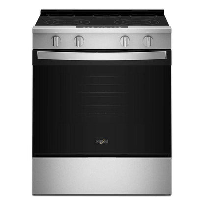 Whirlpool WSES4530TS 30-inch Electric Smart Range with Air Cooking Technology and Steam Clean