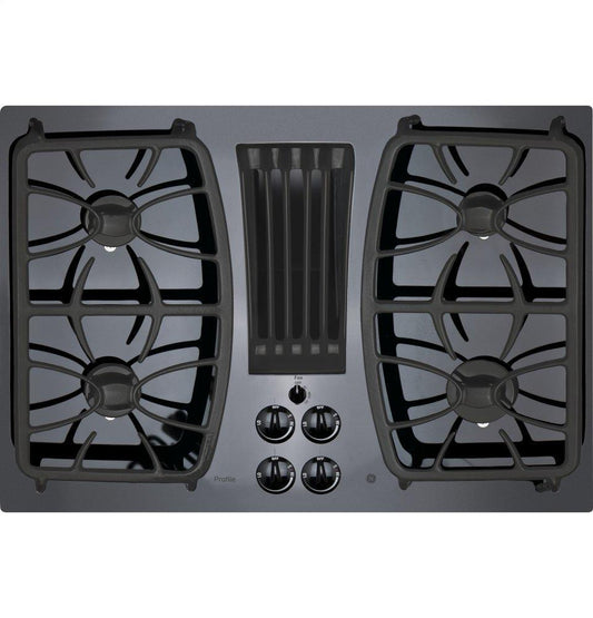 PGP9830DRBB GE Profile™ 30" Built-In Gas Downdraft Cooktop