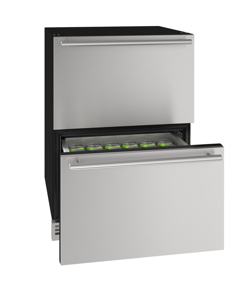 U-Line 24" Refrigerator Drawers With Stainless Solid Finish (115 V/60 Hz Volts /60 Hz Hz)