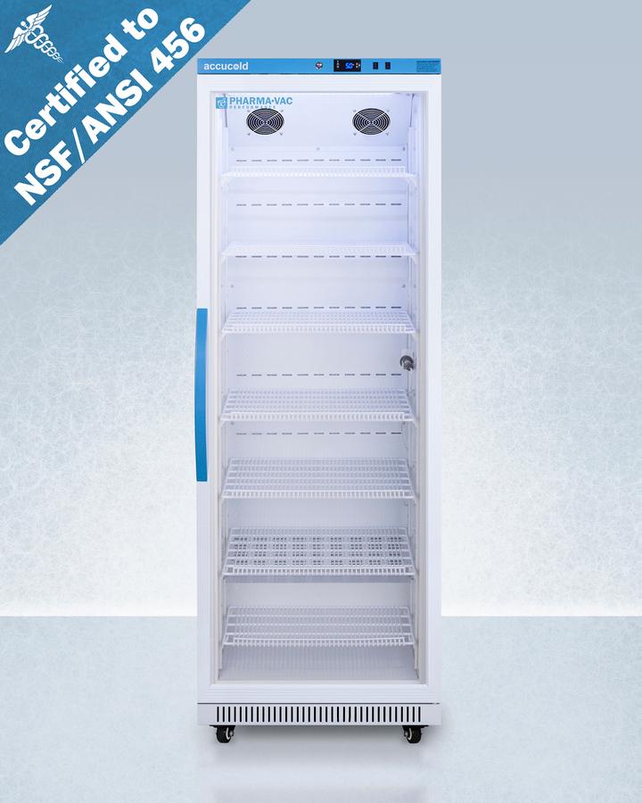 Summit ARG18PV456 18 CU.FT. Upright Vaccine Refrigerator, Certified To Nsf/ansi 456 Vaccine Storage Standard