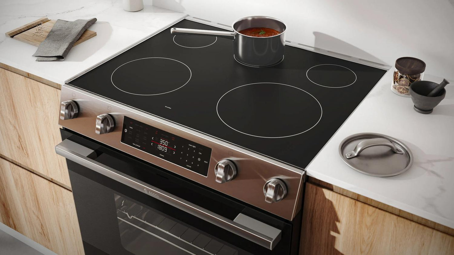 Bosch HEF1050MU 100 Series, Freestanding electric cooker, 30'', Stainless steel
