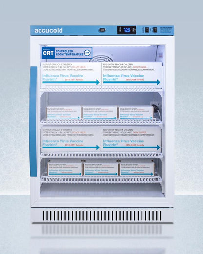 Summit ARG6PVCRT 6 CU.FT. ADA Height Upright Controlled Room Temperature Cabinet