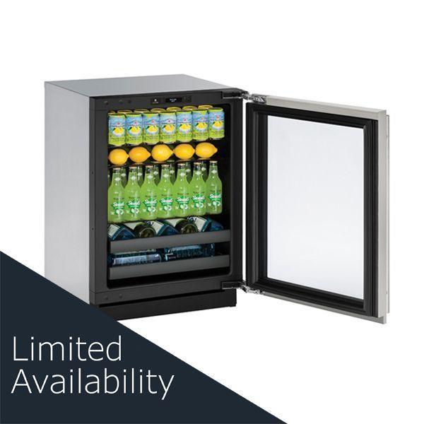 U-Line 3024bev 24" Beverage Center With Stainless Frame Finish and Field Reversible Door Swing (115 V/60 Hz Volts /60 Hz Hz)