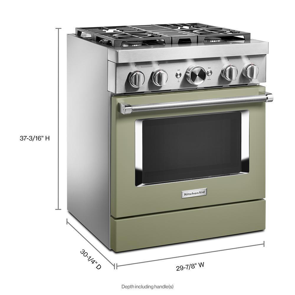 KitchenAid® 30'' Smart Commercial-Style Dual Fuel Range with 4 Burners