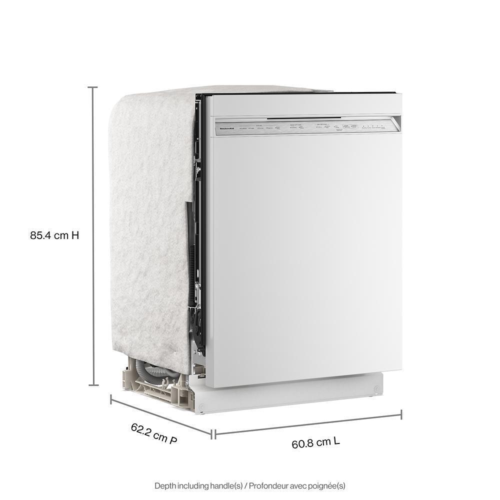Kitchenaid KDFS224SWH Third Level Utensil Rack Dishwasher with 30+ Total Wash Jets, 47 dBA