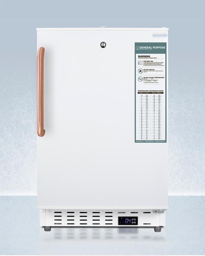 Summit ADA404REFTBC 20" Wide Built-in Healthcare All-refrigerator, ADA Compliant