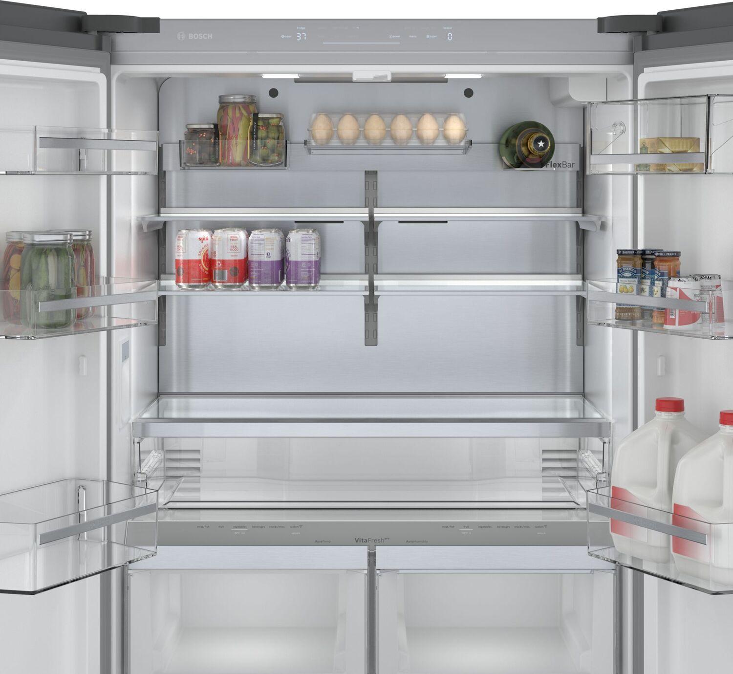 Bosch B36CT80SNB 800 Series French Door Bottom Mount Refrigerator 36" Black Stainless Steel