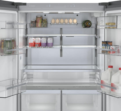 Bosch B36CT80SNB 800 Series, French Door Bottom freezer, multi door, 36'', Black inox-antifingerprint
