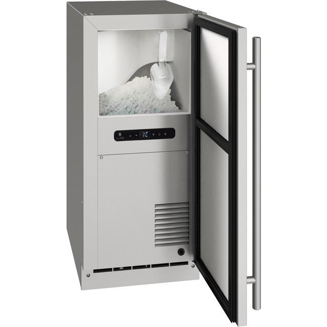 U-Line UONB115SS01A Outdoor Collection 15" Nugget Ice Machine With Stainless Solid Finish and Field Reversible Door Swing (115 Volts / 60 Hz)