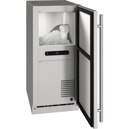 U-Line UONB115SS01A Outdoor Collection 15" Nugget Ice Machine With Stainless Solid Finish and Field Reversible Door Swing (115 Volts / 60 Hz)