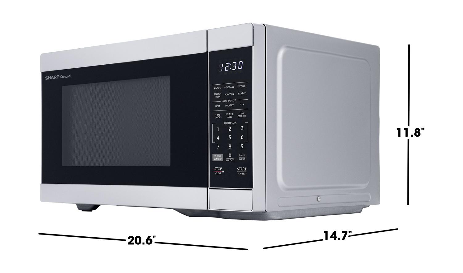 SMC1169KS Sharp 1.1 cu. ft. 1000W Smart Stainless Steel Countertop Microwave Oven