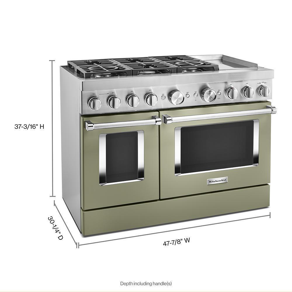 KFDC558JAV KitchenAid® 48'' Smart Commercial-Style Dual Fuel Range with Griddle