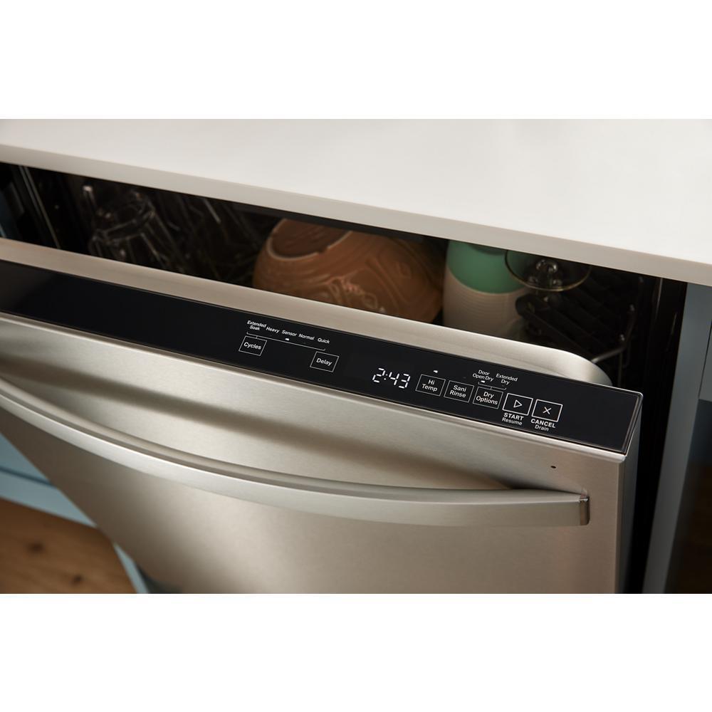 Whirlpool WDT550SAPB 44 dBA ADA Compliant Dishwasher Flush with Cabinets with 3rd Rack