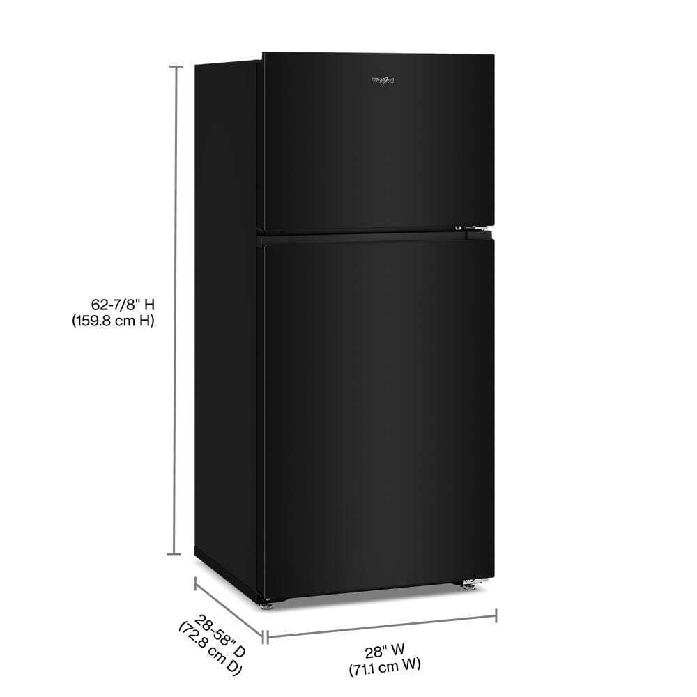 WRTX3314TB Whirlpool® 28-inch Wide Top Freezer Refrigerator with Total Coverage Cooling- 14.3 Cu. Ft.