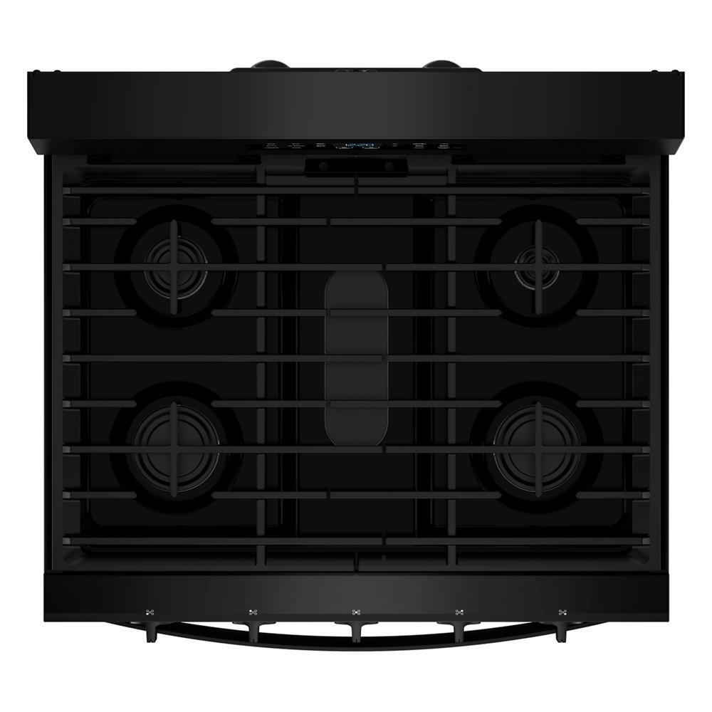 Whirlpool WFGS5730SB 30-inch Gas Range with Air Cooking Technology and EZ-2-Lift™ Hinged Grates