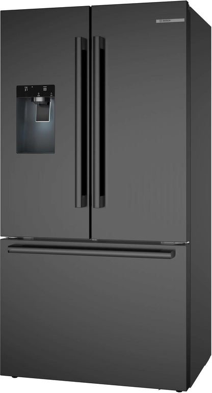 Bosch B36CD52SNB 500 Series, French Door Bottom freezer, multi door, 36'', Black inox-antifingerprint, Total No Frost