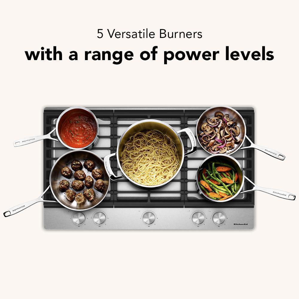 KCGK336SSS KitchenAid® 36 in. Gas Cooktop with 5 Versatile Burners
