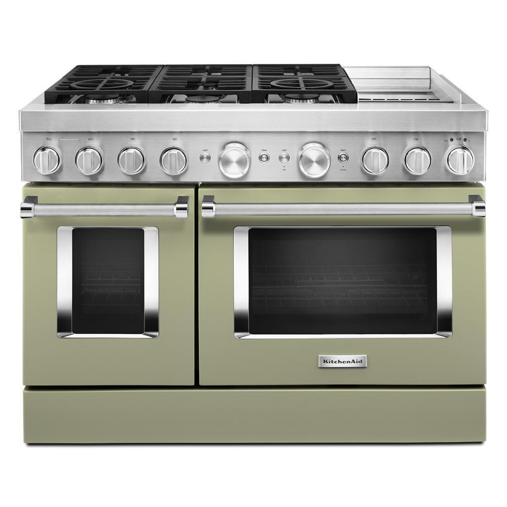 KitchenAid® 48'' Smart Commercial-Style Dual Fuel Range with Griddle