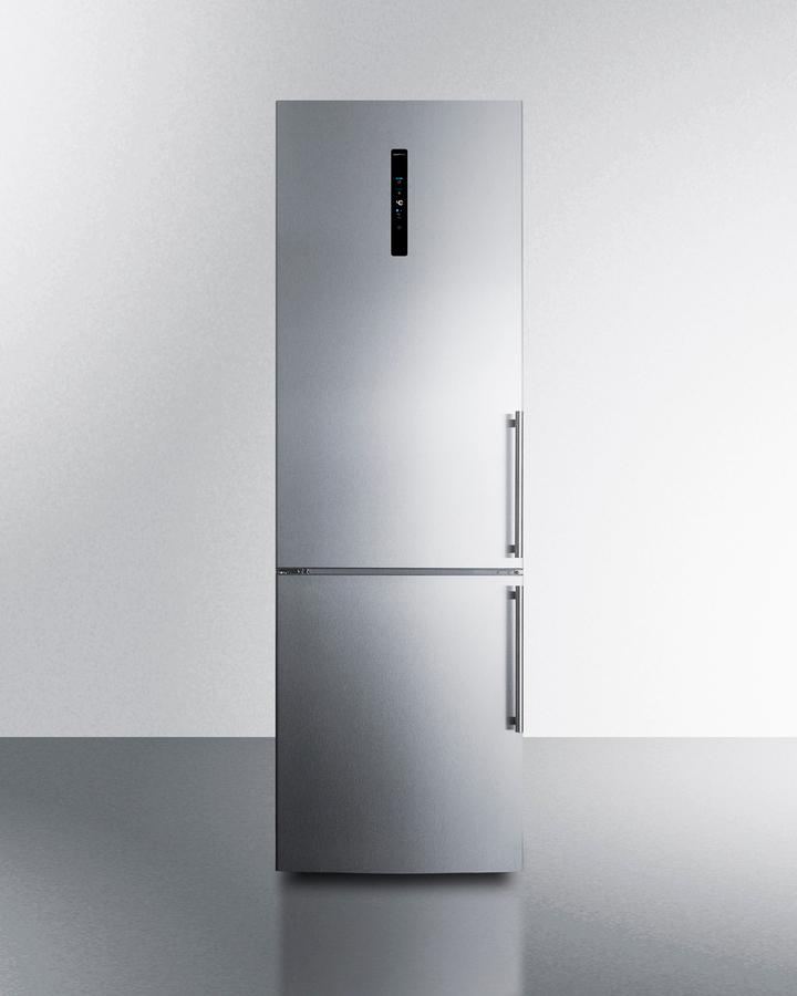 Summit 24" Wide Bottom Freezer Refrigerator With Icemaker