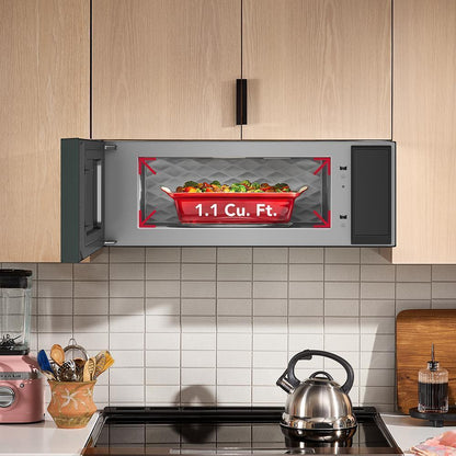 Kitchenaid KMML550RJP Smart Low Profile Microwave Hood Combination with Dual Fan Ventilation