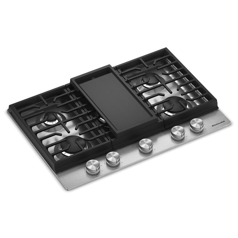 KCGK730SSS KitchenAid® 30 in. Gas Cooktop with 5 Burners and Integrated Wok Grate