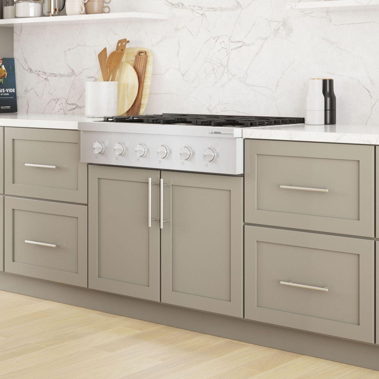 Bosch RGM8658UC 800 Series, Professional Rangetop, 36 ", Stainless steel