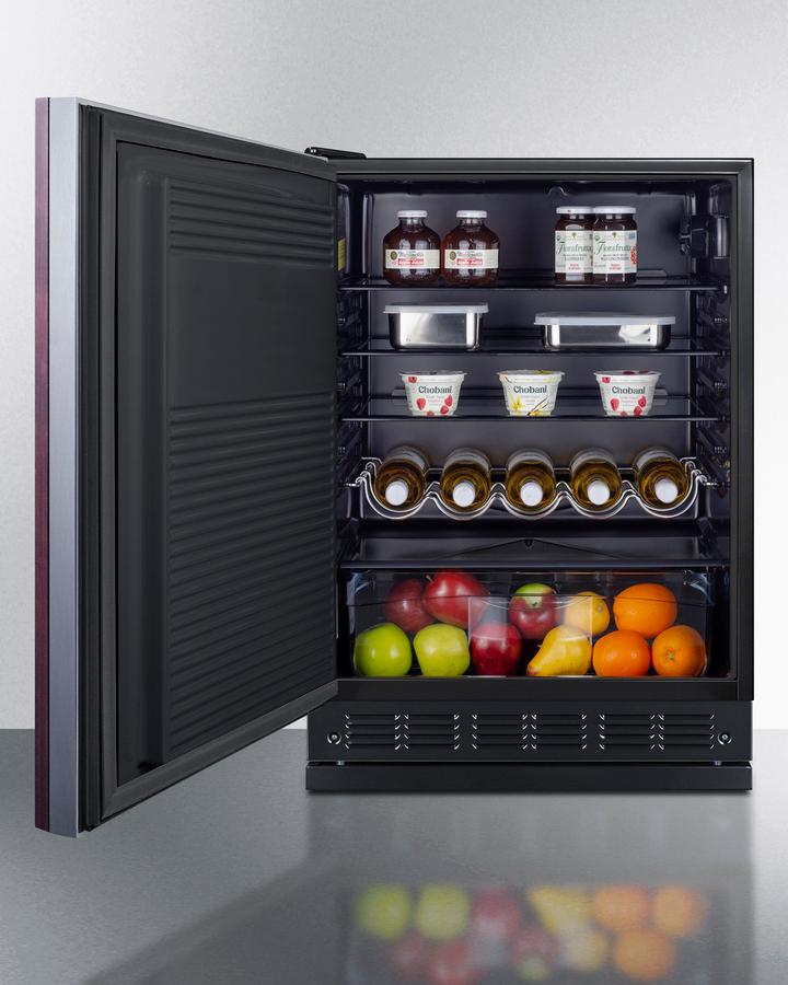 Summit FF708BLSSRSIFLHD 24" Wide All-refrigerator (panel Not Included)