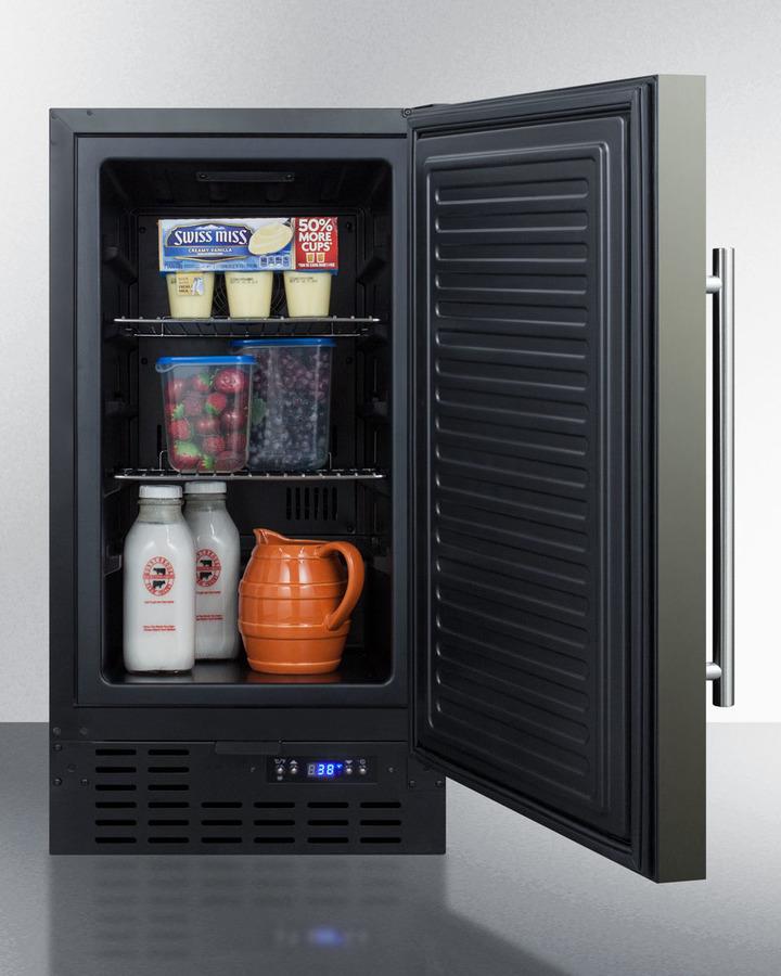 Summit FF1843BKS 18" Wide Built-in All-refrigerator