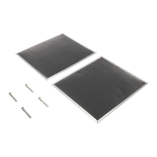 Whirlpool W10905734 30-IN Range Hood Recirculation Filter Kit - Silver (Includes Two 16 1/2-IN X 11 1/2-IN Charcoal Filters and Four Clips)