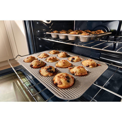 Whirlpool WFES4530SB 30-inch Electric Range with Air Cooking Technology and Steam Clean