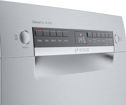Bosch SPE53C55UC 300 Series, built-under dishwasher, 17 3/4'', Brushed steel anti-fingerprint