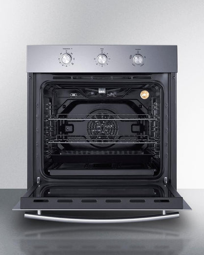 Summit SGW243SS 24" Wide Gas Wall Oven
